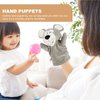 LUOZZY Interesting Hand Puppet Interactive Plush Animal Puppet for Kids Rat Puppet Toy for Storytelling Reading Prop (Gray)