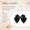 YanJie Hair Clips Hair Bows for Women Big Bow Hair Clips Vintage Hair Accessories Satin Silk Hair Barrettes French Cute Style Black and White 2Pcs