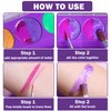 QIUFSSE 10 Colors Neon Face Paint Glow in The Dark Makeup Water Activated Eyeliner Palette Blacklight UV Face Body Paint for Adults Kids Halloween Makeup (01)