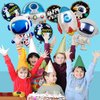 Space Balloons - 33 Inch Astronaut Foil Balloons, Mylar Airship Planet Rocket Galaxy Balloons, Outer Space Theme Birthday Decorations - Pack of 8