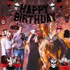 LARRAZABAL Rock and Roll Birthday Party Decorations Music Themed Party Decorations Include Happy Birthday Banner Hanging Swirls and Honeycomb Centerpiece Rock and Roll Baby Shower Supplies