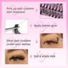 Fluffy Lash Extension Mink Thick Cluster Eyelash Extensions 10-18mm Lash Clusters Individual Lash Extensions DIY Clusters Lashes Extension at Home by Focipeysa (300pcs-70P+80P+90P 10-18mm)