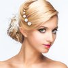 Teaaha Silver Pearl Hair Pins, 36pcs French Style Hair Clips for Women, Hair Securing & Hairdressing, Wedding Guests, Prom Attendees, Elegant Women (0.31in-0.78in)