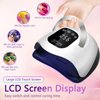 GGUP 320W UV LED Nail Lamp, Professional UV Nail Dryer Light for Gel Nails with 72 Beads, Fast Curing Gel Polish Lamp Auto Sensor 4 Timer Setting Portable Gel Curing Lamp for Home & Salon