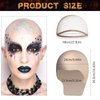 Paminify Halloween Latex Bald Cap SFX Makeup Kit,Bald Wig Cap with Skin Water-Based Acrylic Adhesive(Bonding Skin Glue) for Men Adult,Perfect for Costumes, Cosplay, and Theater