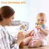 Aprilwolf Baby Sensory Teething Toys 0-6 6-12 Months, Teething Relief Ball for Infants, Gifts for Newborn Boys Girls 0 3 6 9 12 Months 1 Year Old | Baby Rattle Chew Toys