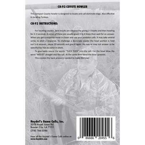 Haydel's Game Calls Inc. CH-92 AMZ Coyote Howler Predator Call