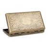 Retro Cigarette Case Victorian Style Metal Holder for Regular, King and 100's Size Credit Card Holder, Small with Etched Pattern (ET-S100, Antique Brass)