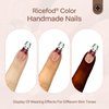 Ricefod Press on Nails Handmade Reusable Fake Nails with Cartoon Cat Design Press on False Nails French Tip Coffin Nails 10 Pcs Luxury Nails, Size:Small