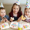 Happy Birthday Party Supplies Set - with Cake Design, Featuring Happy Birthday Cake Napkins, Suitable for Adults and Kids Birthday Decorations (6.5X6.5 in, 3-Ply Disposable, 50-Pack)