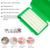 Uouovo Portable Orthodontic Oral Care Kit for Braces -2 Orthodontic Care Set - Dental Braces Kit, Interdental Brush Dental Wax Dental Floss Toothbrush Cleaning Kit(Green & Red)