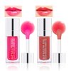 Hulyfw 2 Colors Hydrating Lip Glow Oil Plumper Gloss Moisturizing Lip Tint,Transparent Lip Oil Glossy Lip Gloss Non-sticky,Long Lasting Nourishing Care Awakening Lip Makeup (012#+015#)
