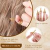 6 Pieces Metal Hair Sectioning Rings - Retro Hair Tools for Women, Halloween Cosplay, Hair Extensions, Salon Use (Silver, Gold)