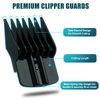 10 Pack Clipper Guards for BaBylissPRO Barberology FX870, FX890, FX825, and FX673 Clippers, Fit for BaByliss Clipper Guards with Metal Spring Clip - Cutting Lengths 1/16-1 inch Attachment Combs Set
