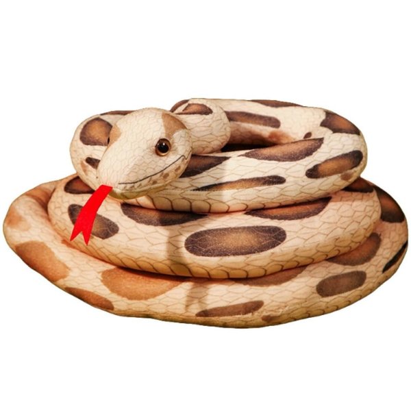 OUKEYI Simulation Snake Plush Toy,39.3 Inches/100cm Python Plush Pillow Plush Throw Pillow,Realistic Snake Stuffed Animal, Prank Props Scare Toy Snake for Home Home Halloween Decorations ﻿ (brown)