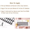 CB Individual False Eyelashes, DIY Individual Cluster Eyelash Extensions At Home, Natural Doll Look Lashes, Set Of 10mm/ 11mm/ 12mm, 2 Trays, Fishtail & Fairy Sandwich
