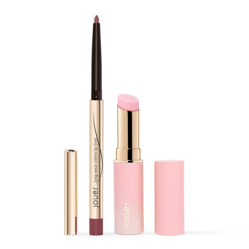 Jouer La Vie En Rose Lip Kit, Lip Liner and Adjusting pH Lip Balm, Changing Tinted Lip Balm and Liner, Hydrating Color Changing Lip Kit, Vegan & Cruelty Free