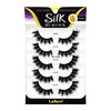 Laflare Silk Mink 3D False Eyelashes Light, Fluffy Natural Looking False Lashes, Wispy Lashes 5 Pairs Value Pack (SM11X5P)