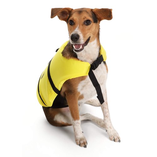 Seachoice Dog Life Vest, Adjustable Life Jacket for Dogs, w/Grab Handle, Yellow, Size XS, 7-15 Lbs.
