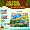 PlayRoute Zoo Keeper Game | Animal Games with Realistic Animal Sounds | 4 Level Board & Card Games | Educational Learning Activity for Kids Ages 5-12 Years and Up