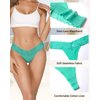 UGDUCK Lace Thongs for Women, Seamless Thong Underwear Women Lace Panties No Show Thongs for Women 6 Pack Multicolor S-XL