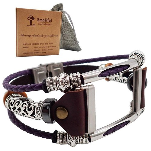 Smatiful Fashion Versa 3 Bands with Box Pack for Girl, Adjustable Accessories Watch Band Compatible with for Fitbit Sense & Versa 3, Lavender Purple