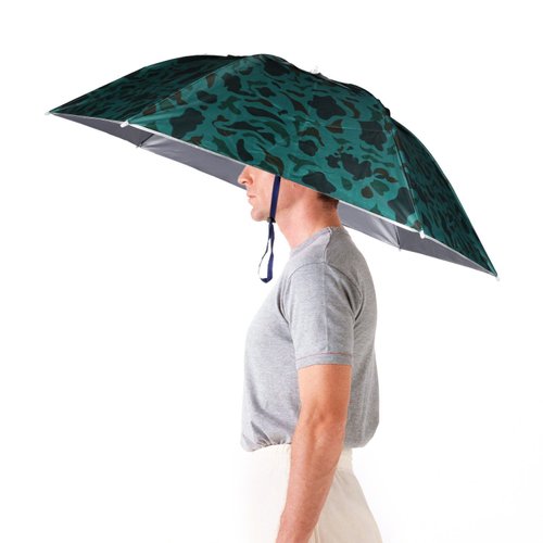 Luwint 36'' Diameter Elastic Fishing Gardening Folding Umbrella Hat Headwear (Upgraded Camouflage)