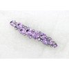 Faship Violet Purple Premium Rhinestone Crystal Floral Small Hair Barrette Clip