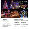Flacchi 2 Pack Solar String Lights Each 72ft 200 LED 8 Modes Outdoor String Lights Waterproof Solar Fairy Lights for Garden, Patio, Fence, Balcony, Outdoors,Holiday Decoration
