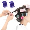 AUEAR, 12 Pack Hot Roller Clips Hair Curler Claw Clips Replacement Roller Clips for Women Purple