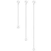 LANCHARMED 3 Pcs 925 Sterling Silver Necklace Extenders for Women Durable Strong Removable Necklace Bracelet Anklet Extension for Jewelry Making(2 3 4 Inch, Silver)