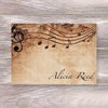 Sheet Music Personalized Note Card Set - 24 Cards with White Envelopes, 4¼ x 5½ Inch Size, Blank Inside, Add a Name, For Music Teacher Gift, Musician Gift…