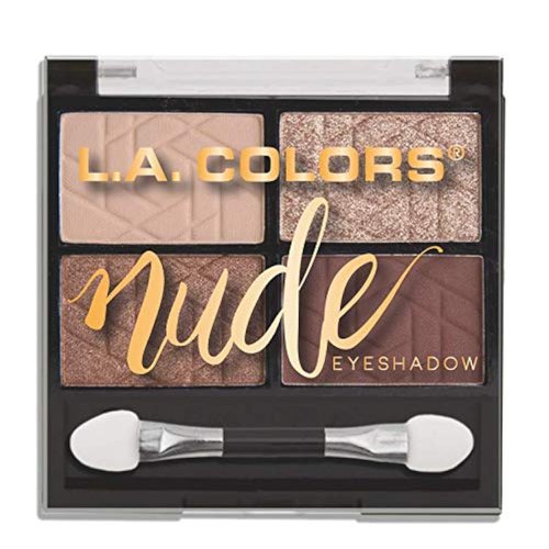 L.A. COLORS Nude Eyeshadow Palette, 4 Shades, 2 Matte, 2 Shimmer (CES485 - Bare It All)
