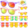 Rugort Kids Sunglasses Bulk Party Favors - 12 Packs Girls Sunglasses for Kids Age 3-8 with UV 400 Protection, Neon Sunglasses for Kids Birthday Party