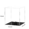 Basketball Display Case Clear Acrylic Glass Cube Assemble Countertop Box Soccer Frame with Sports Protection with Black Stand Holder