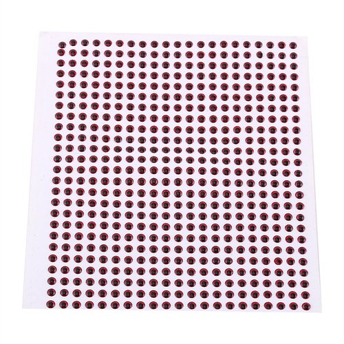 Yosoo 3D Fishing Eyes 500Pcs Fishing Lure Eye Great Accessory for Make Fishing Bait,Fly Tying, Fishing Lures, Crafts Red Eyes for Fishing Lures 1/4 5Mm Fishing Hook Eyes