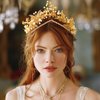 CLOACE Butterfly Crowns Gold Rhinestone Crown and Tiara Bride Wedding Headpiece for Women