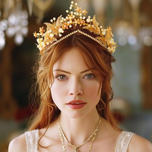 CLOACE Butterfly Crowns Gold Rhinestone Crown and Tiara Bride Wedding Headpiece for Women