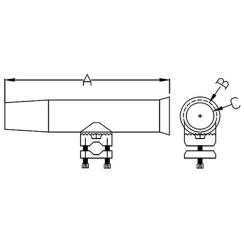 White Water 53300SL Stainless Steel Clamp-On Rod Holder, Tapered