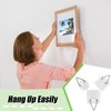 Wenqik 45 Pcs Adhesive Picture Hanger Foamboard Picture Hanging Hooks Without Nails Plastic Picture Hangers Sticky Hangers for Home Wall Art Picture Photo Frame Bathroom Closet Kitchen Door, White