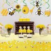 PHOGARY 3 Pack Bee Tablecloth Bumblebee Plastic Tablecloths, Disposable Tablecloth, Honey Bees Bumble Bee Gender Reveal Table Cover for Birthday Baby Shower Garden Party Supplies Table Decoration