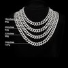 FEEL STYLE Mens Cuban Link Chain Gold Silver Plated Bling Miami Cuban Necklace Diamond Chain for Men13MM Iced Out Hip Hop Jewelry