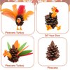 Thanksgiving Pinecone Turkey Craft Kit Fall DIY Turkey Sets DIY Thanksgiving Crafts for Kids Teens Adults Thankful Dinner Party Activity Supplies, Classroom Project, Table Centerpiece Decorations