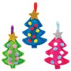 Baker Ross AW993 Christmas Tree Ornament Sewing Kits - Pack Of 3, Festive Arts And Crafts, Christmas Craft Kits for Kids