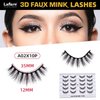 Laflare Premium Silk Lashes 3D Faux Mink Eyelashes Multipack, Light, Natural Looking, Professional Easy to Apply Eyelashes in a Knitted Style 10 Pairs Jumbo Pack (A02X10P)