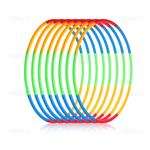 8 Pcs Toy Hoops for Kids, Detachable Adjustable Toy Plastic Hoop, Colored Exercise Hoop Circles for Teens Adults Games Gymnastics Dog Pet Training Agility Equipment Christmas Party Favors(Classic)