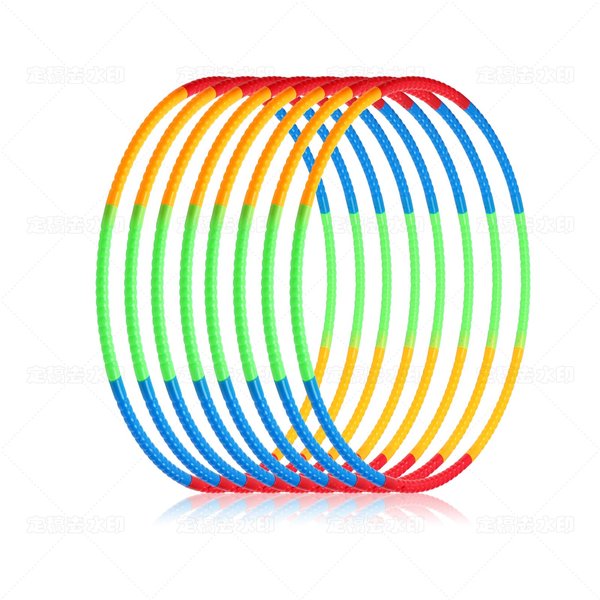 8 Pcs Toy Hoops for Kids, Detachable Adjustable Toy Plastic Hoop, Colored Exercise Hoop Circles for Teens Adults Games Gymnastics Dog Pet Training Agility Equipment Christmas Party Favors(Classic)