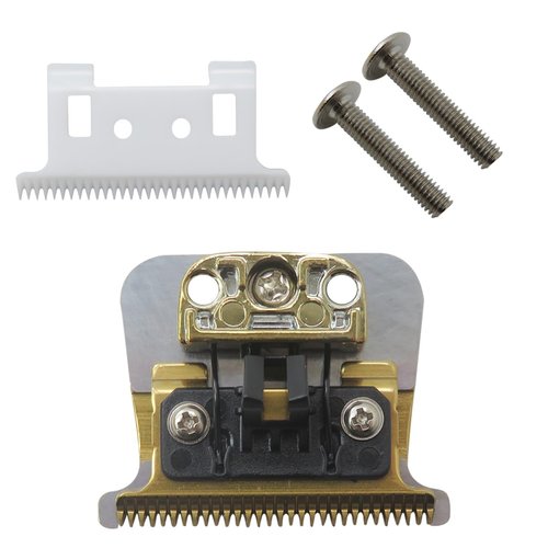 JRSHOME Upgraded Version Replacement Trimmer Blades Include Ceramic Moving Blade Metal Moving Blade Fixed Tooth Blade with Screws for BaBylissPRO FX787 & FX726 Trimmer
