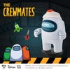 P.M.I. Among Us Crewmate Figure with Stamper | 4.5-Inch-Tall Among Us Toy + 3 Hidden Accessories| Among Us Party Favors and Playable Collectibles | Crewmate in The Egg Hat