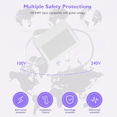 for Braun Epilator Charger, Lnauy 12V Power Cord Compatible with Braun Silk-épil 5 7 9 Wet & Dry Epilator Hair 9-579 9-890 5280 7680 Braun FaceSpa Pro 910 911 921 Replacement Adapter Cable